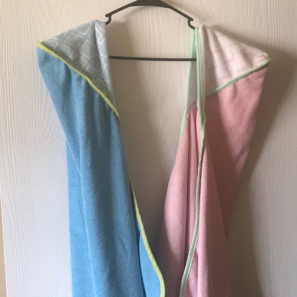 TWO (2) Infant hooded towels